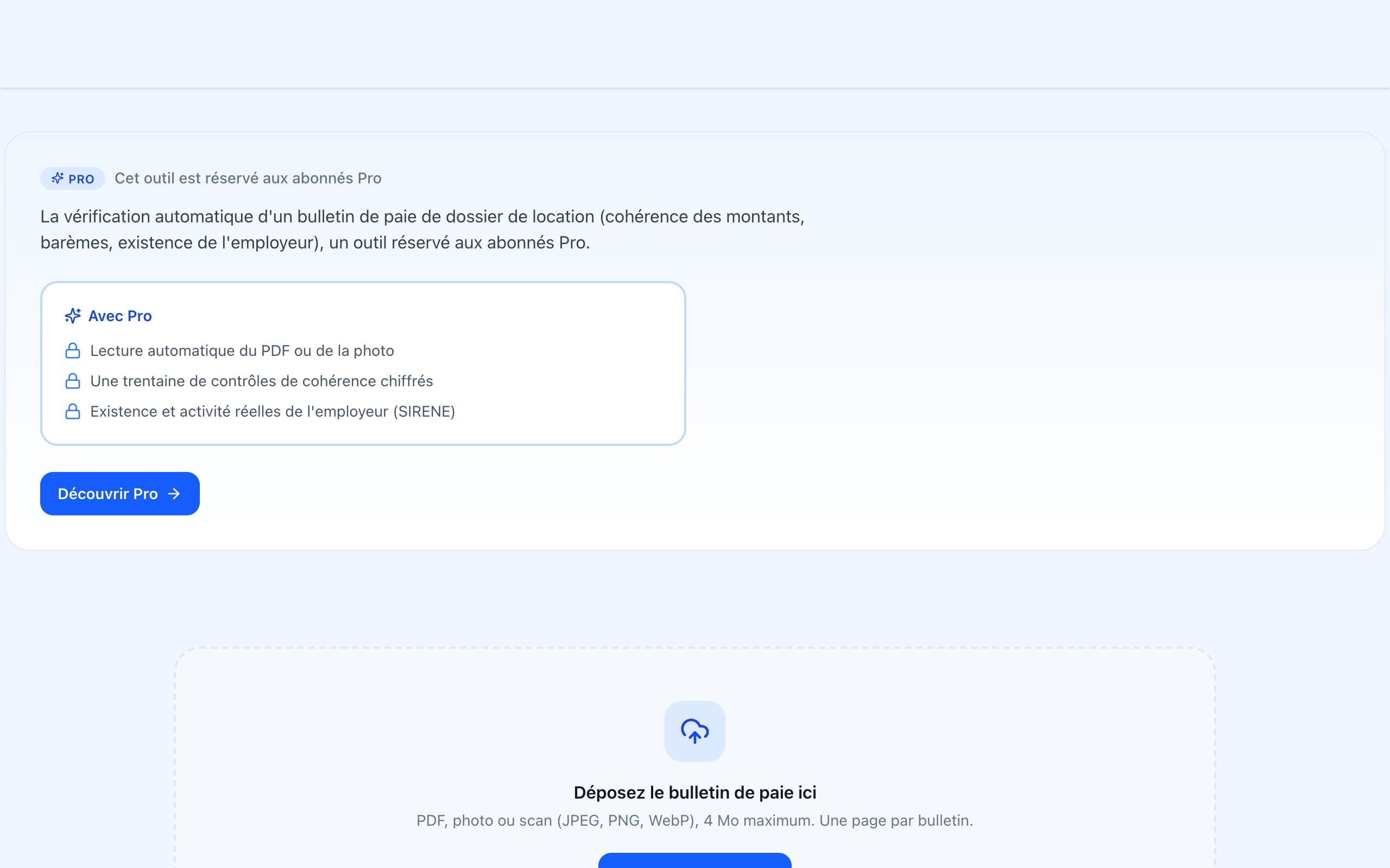 Le dépôt d'un bulletin de paie à vérifier